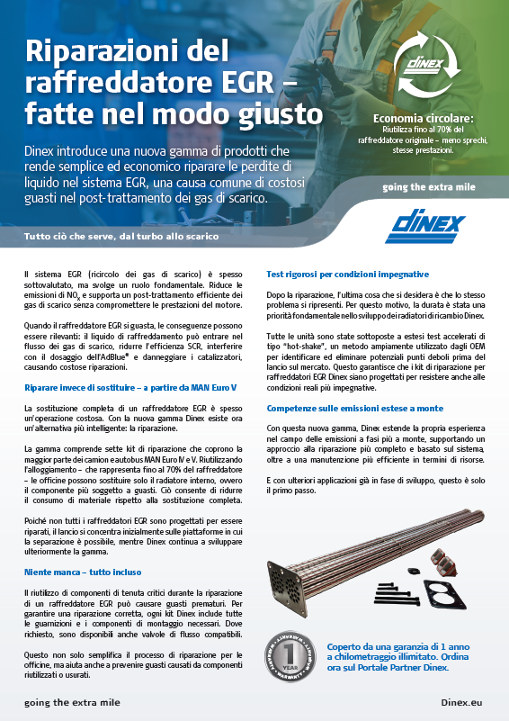 Riparazioni del raffreddatore EGR – fatte nel modo giusto